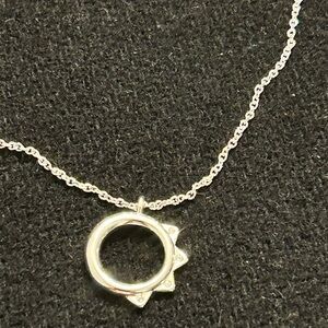 Dainty Silver Circle Pendant Necklace